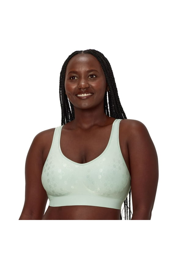 ® Comfort Revolution® ComfortFlex Fit® Shaping Wireless Bra 3488 Color: Glassblown Dot Size: LARGE