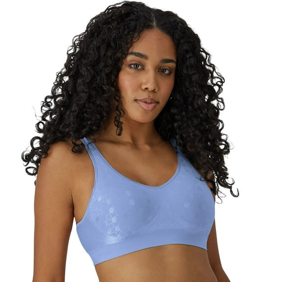 Bali® Comfort Revolution® ComfortFlex Fit® Shaping Wireless Bra 3488 Color: Wisteria Blue Dot Size: X LARGE