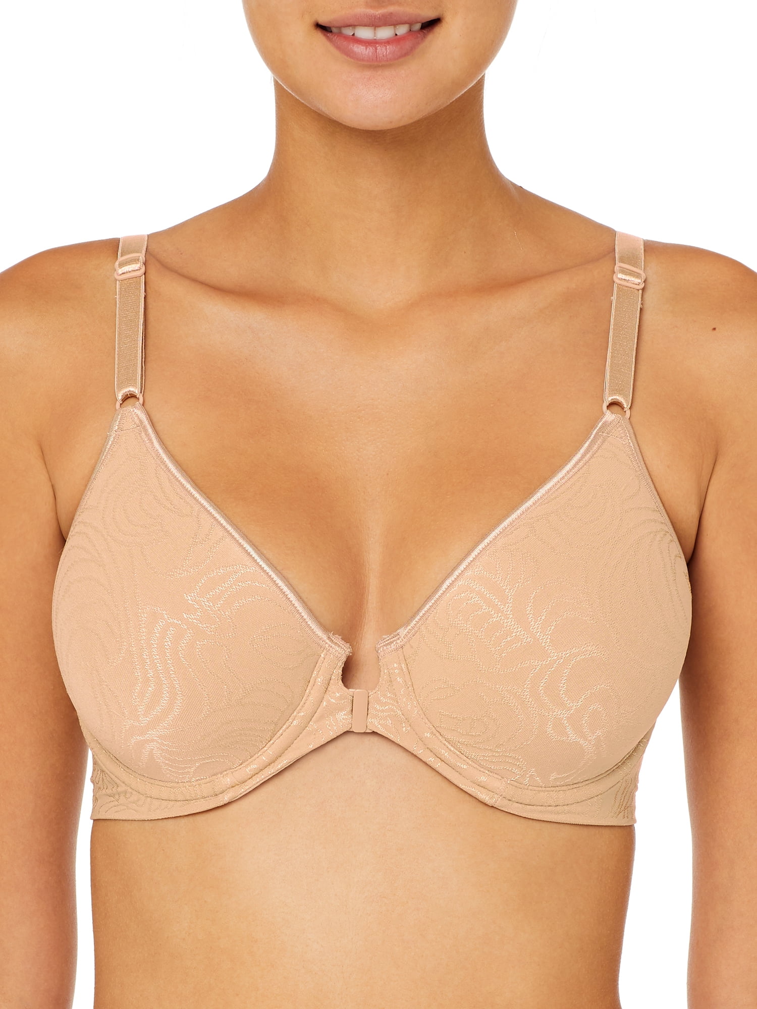 Bali T Shirt Bra Comfort Revolution Front Close Adjustable Straps Womens 3P66