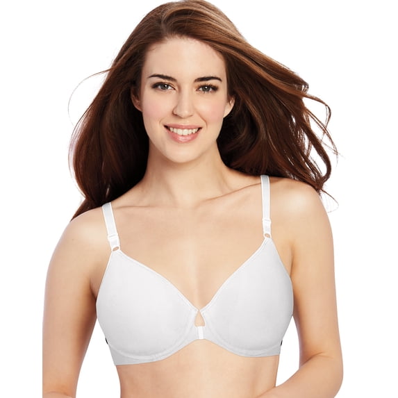Bali Comfort Revolution Front Close Shaping Underwire Bra White Tailored 38DD Women's
