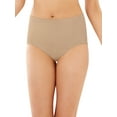 thumbnail image 1 of Bali Comfort Revolution Microfiber Brief, 3-Pack Light Beige Damask/White Damask/Nude Damask 8/9 Women's, 1 of 2