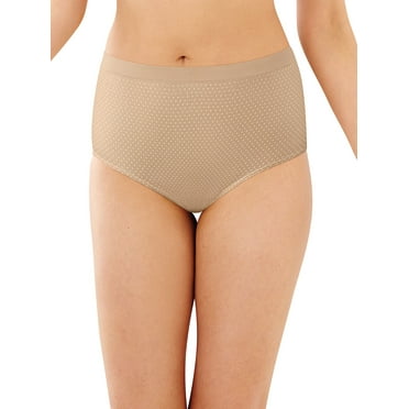 Bali Comfort Revolution Microfiber Brief, 3-Pack Nude/Light Beige/Nude w/White Dot 10/11 Women's