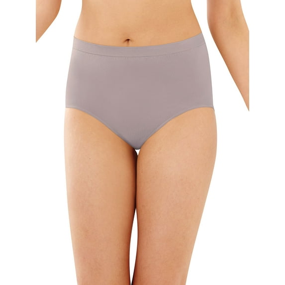 Bali Comfort Revolution Microfiber Brief, 3-Pack Nude/Warm Steel/Pink Sands 10/11 Women's