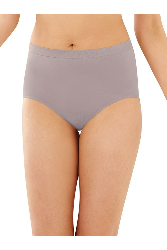 Comfort Revolution Microfiber Brief, 3-Pack Nude/Warm Steel/Pink Sands 10/11 Women's