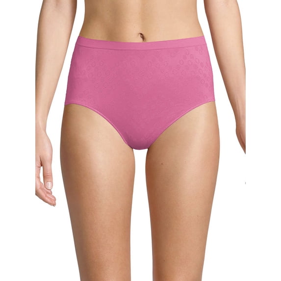 Bali Comfort Revolution Microfiber Brief, 3-Pack Pale Seafoam/In the Navy/Purple Rose Dot 6/7 Women's