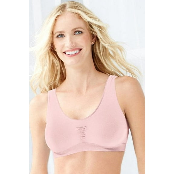 Women's Bali 103J Comfort Revolution Microfiber Crop Bra (Blushing Pink S)