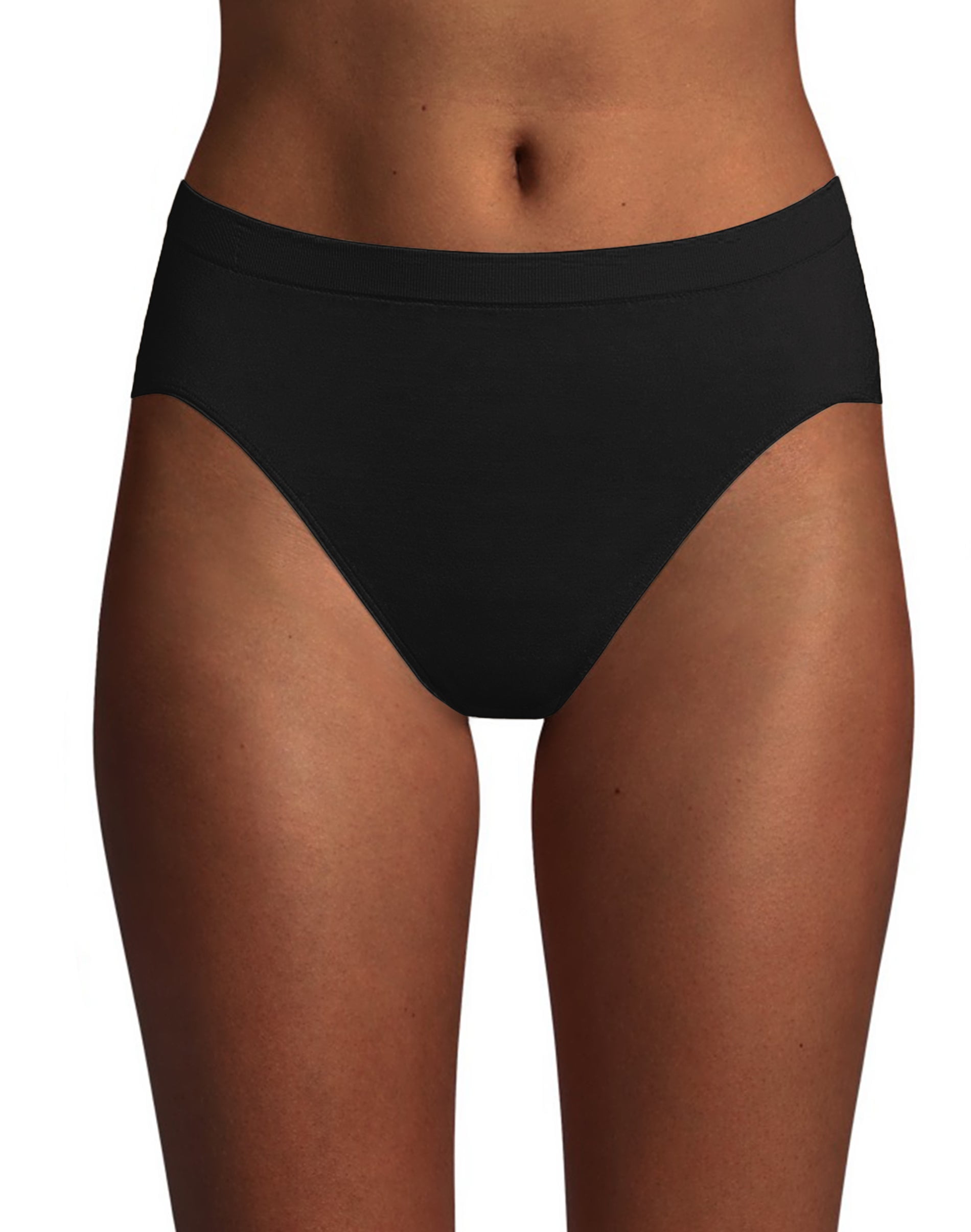 Bali Comfort Revolution Microfiber Hi-Cut Panty, 3-Pack Black/Black/Black  10/11 Women's