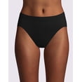 thumbnail image 1 of Bali Comfort Revolution Microfiber Hi-Cut Panty, 3-Pack Black/Black/Black 10/11 Women's, 1 of 2