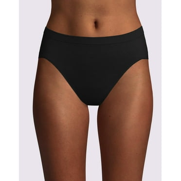 Bali Comfort Revolution Microfiber Hi-Cut Panty, 3-Pack Black/Black/Black 6/7 Women's