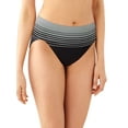 thumbnail image 1 of Bali Comfort Revolution Microfiber Hi-Cut Panty, 3-Pack Black/Blushing Pink/Excalibur w/ Black Stripe 6/7 Women's, 1 of 4