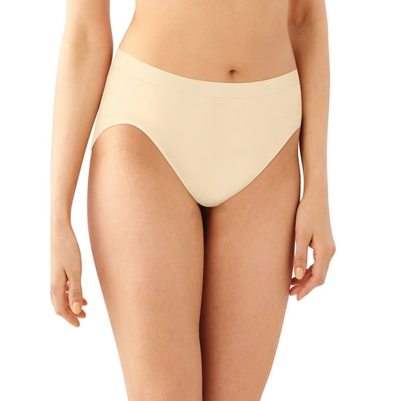 Bali Comfort Revolution Microfiber Hi-Cut Panty, 3-Pack Black/Nude/Light Beige 6/7 Women's