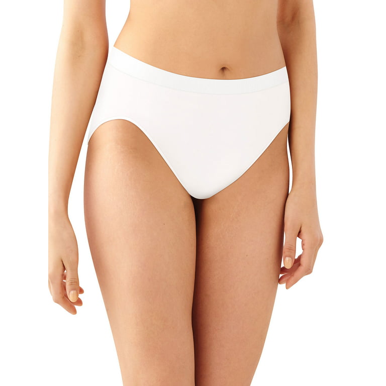 Bali Comfort Revolution Microfiber Hi-Cut Panty, 3-Pack White/White/White  10/11 Women's