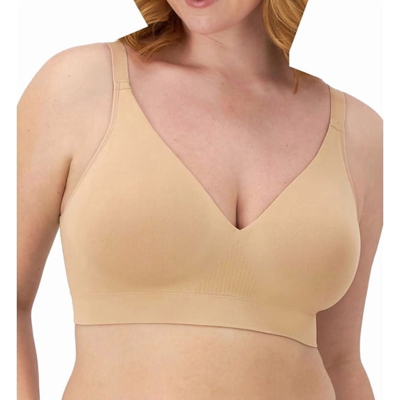 Women's Bali DF3380 Comfort Revolution Modern Seamless Wirefree Bra (Taupe L)