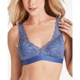 thumbnail image 1 of Bali Comfort Revolution Scallop Lace Wirefree Bralette | Blue | Womens Size Small |, 1 of 1