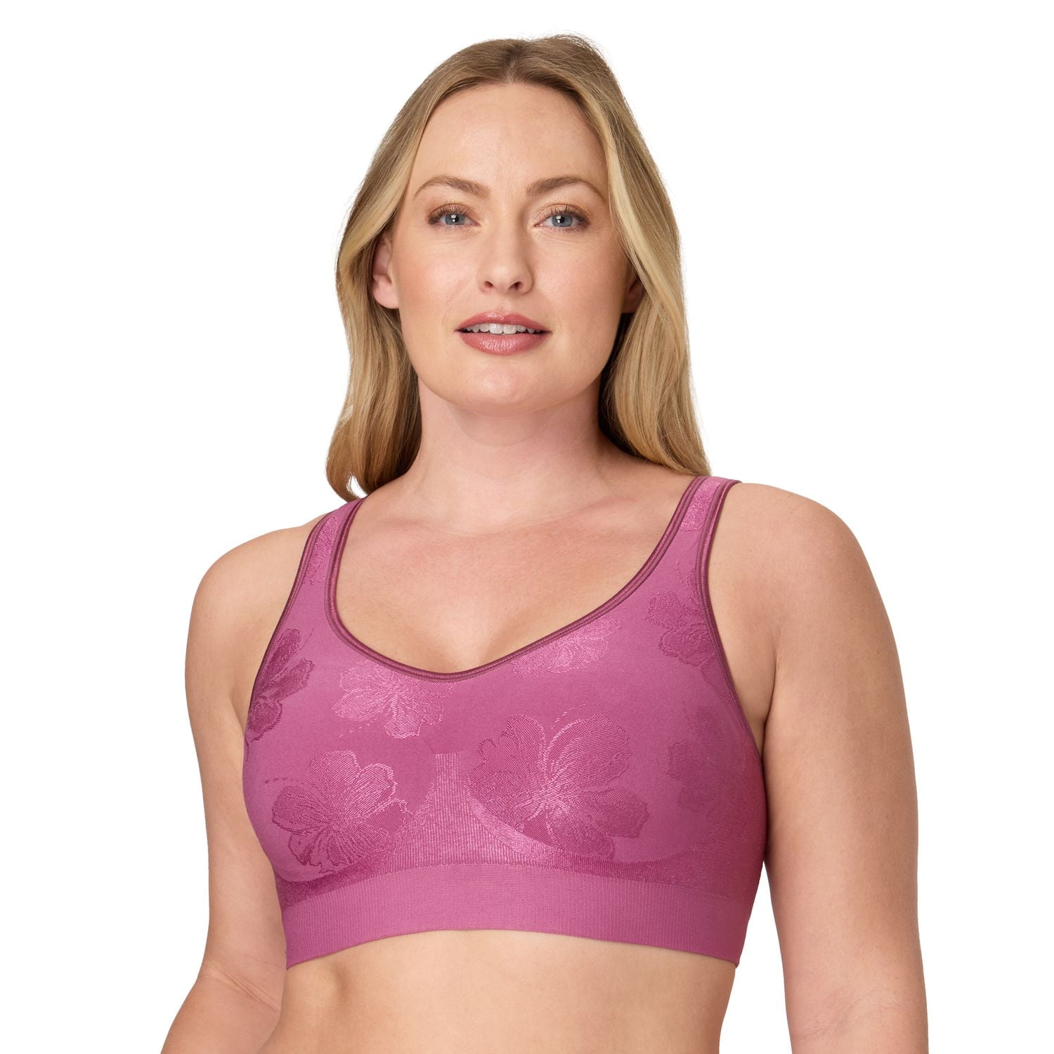 Bali Comfort Revolution Shaping Wireless Bra DF3488 Color: Mauve Mood Tropic Size: X LARGE