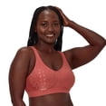 thumbnail image 1 of Bali Comfort Revolution Shaping Wireless Bra DF3488 Color: Tea Berry Dot Size: LARGE, 1 of 4