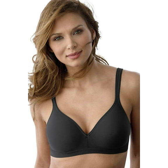 Women's Bali 3463 Comfort Revolution Wirefree Bra (Black 42D)