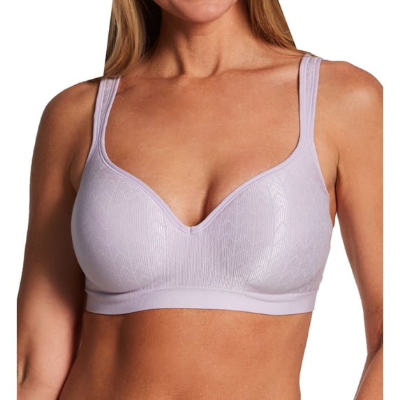 Women's Bali 3463 Comfort Revolution Wirefree Bra (Purple Iris Zag 38C)