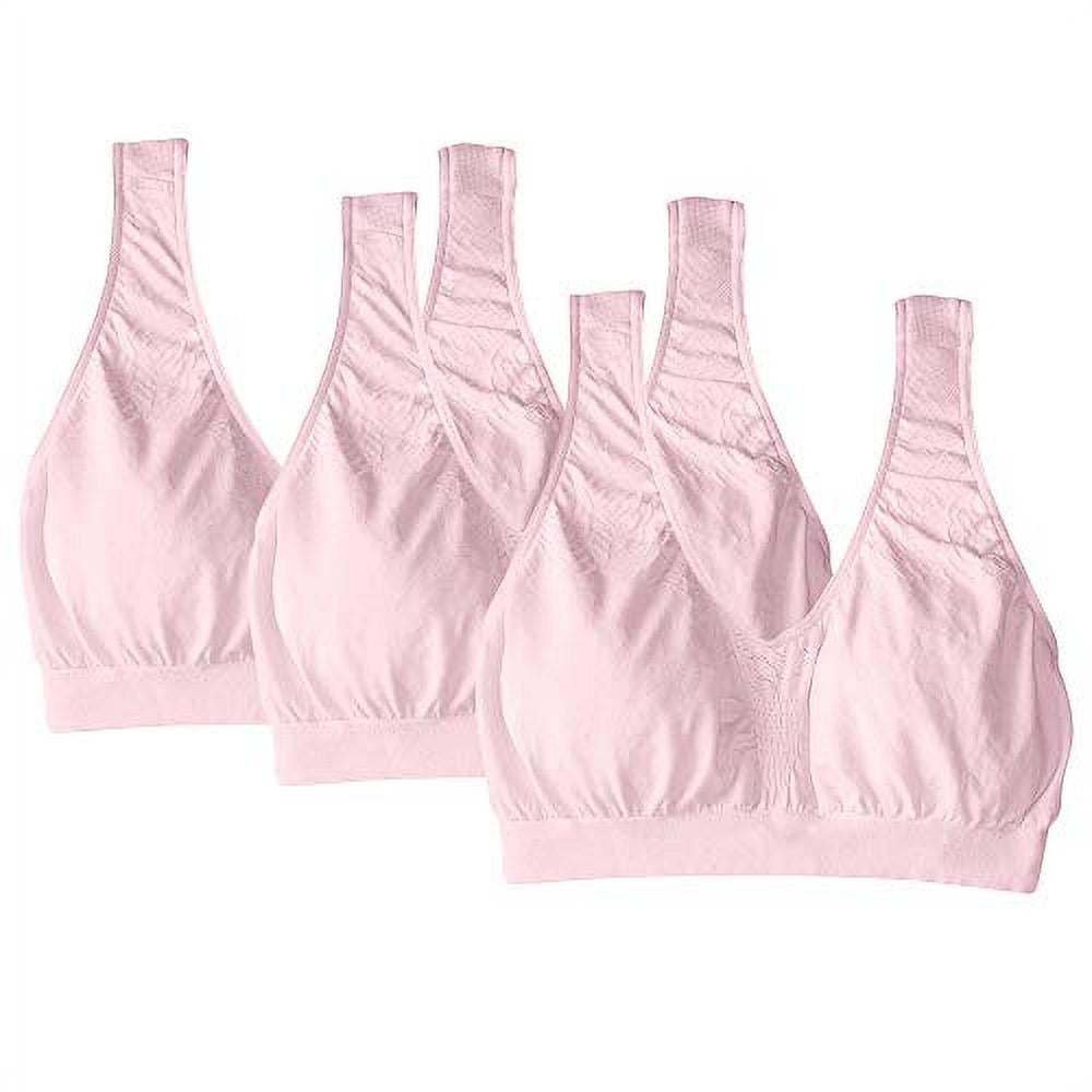 Bali Comfort Revolution Women`s Microfiber Crop Top - Best-Seller, 103J, M  (Pack of 3) 3 Blushing Pink 