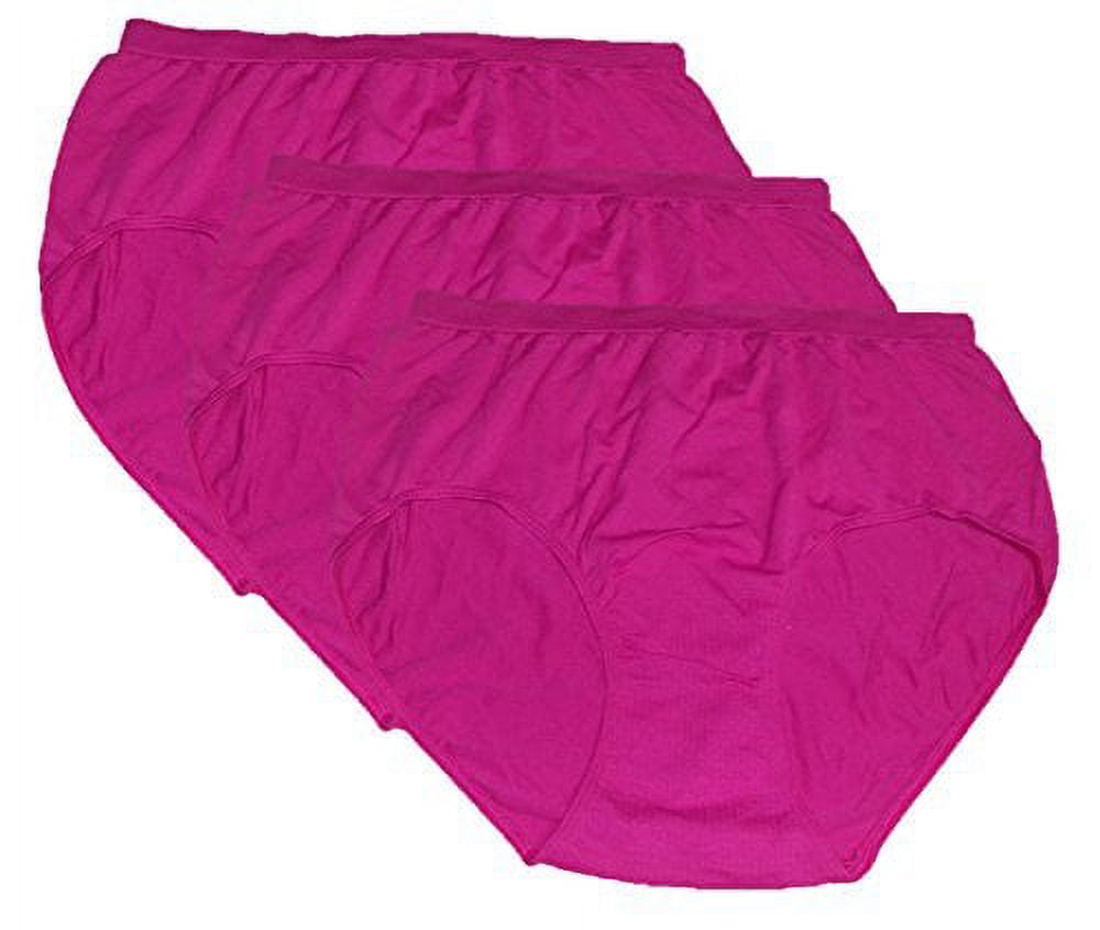Bali Women's Size 3-Pack Solid Microfiber Full Brief Panty Hot