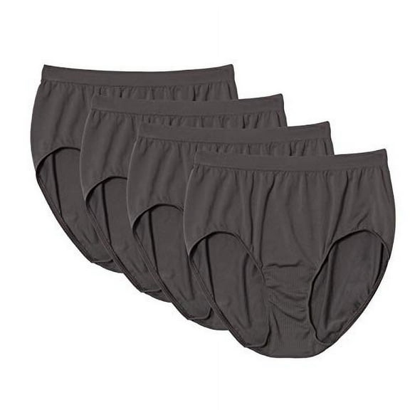 Bali Comfort Revolution Women`s Microfiber Seamless Brief - Best-Seller, 6/7 (Pack of 4) 4 Excaliber