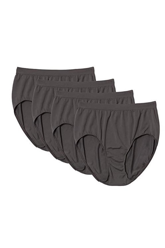 Comfort Revolution Women`s Microfiber Seamless Brief - Best-Seller, 6/7 (Pack of 4) 4 Excaliber