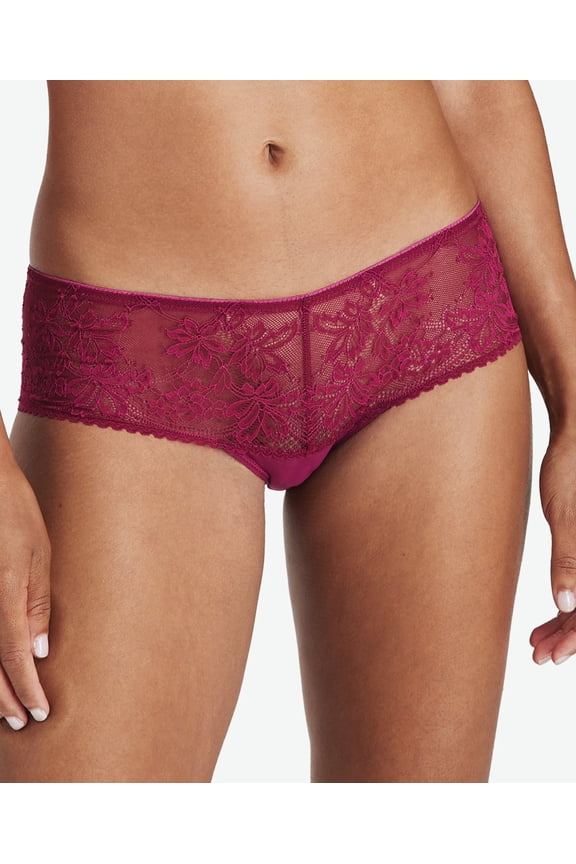 Comfy Glam Lace Desire Women's Hipster Panty Size 2XL/9 Burgundy