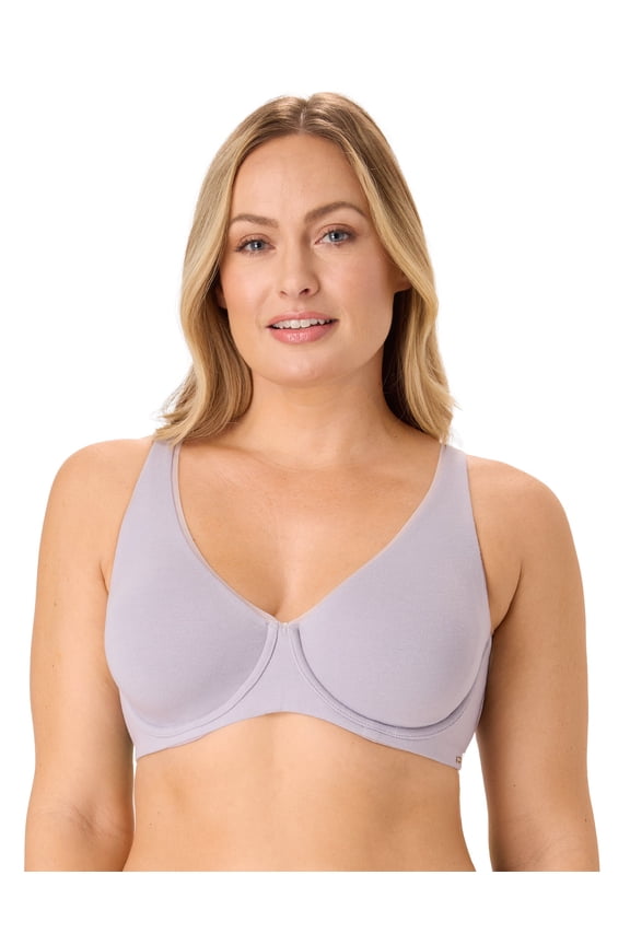 Cotton Collection Underwire Bra, Moisture-Wicking, Convertible Whisper Violet 38DD