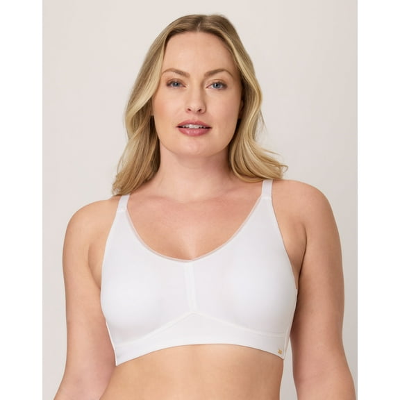 Bali Cotton Collection Wireless Bra White 3XL