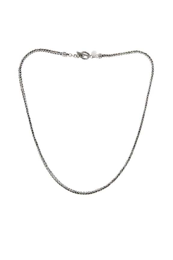 Toggle Clasp Foxtail Link Chain Necklace 18"