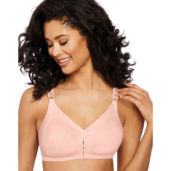 Bali Double Support Cotton Blend Wireless Bra Blushing Pink 40B Women's