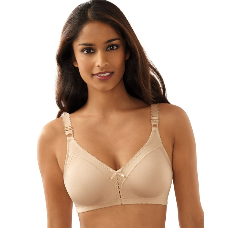 Bali Double Support Cotton Wire-Free Bra Womens Full Coverage Cool