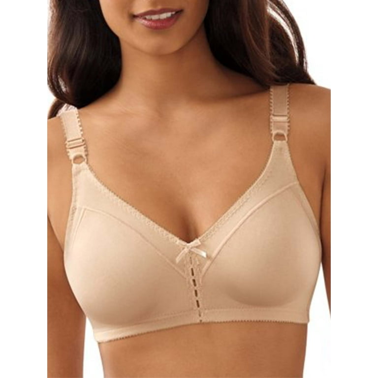 Bali Double Support Cotton Wire-Free Bra Womens Full Coverage