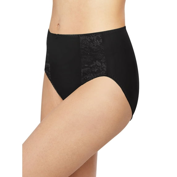 Bali Double Support Hi-Cut Panty Black 8 Women's