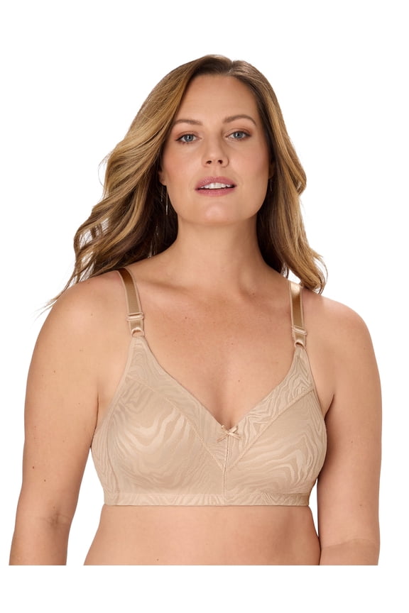 Double Support Lace Wireless Bra Almond Zebra 36B