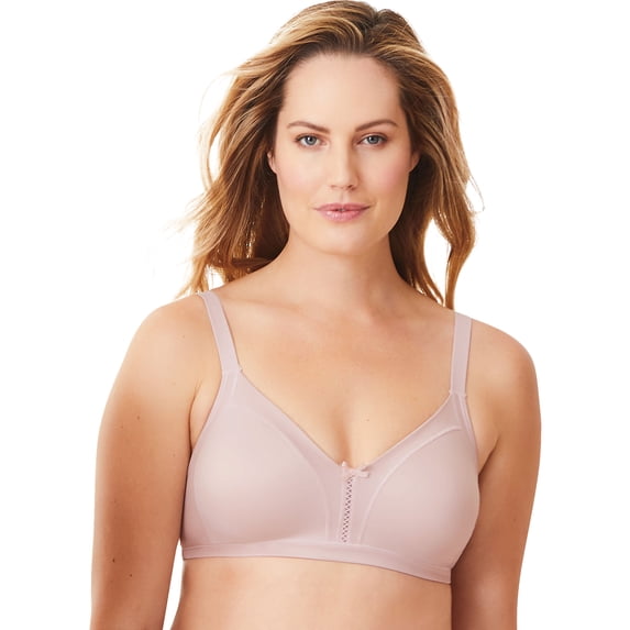 Bali Double Support Soft Touch Back Smoothing Wirefree Bra Sandshell 36C Women's