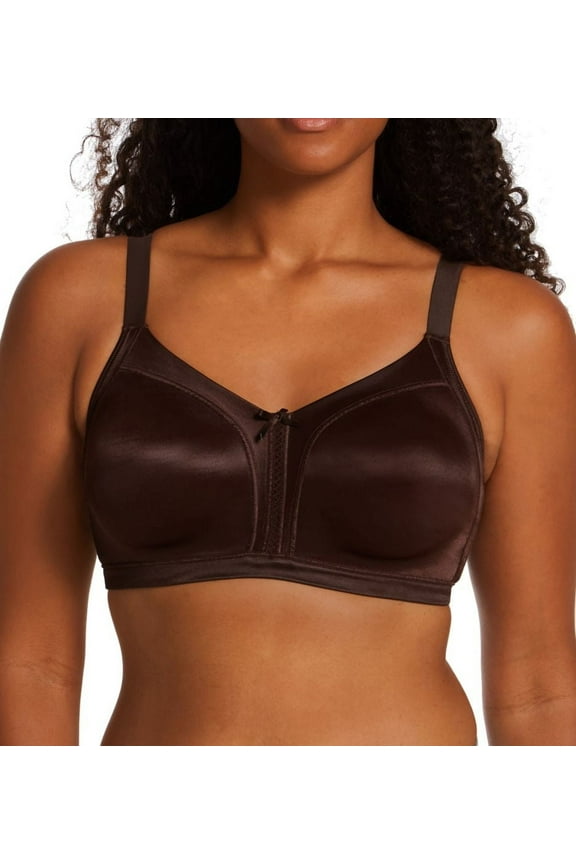 Women's Bali DF0044 Double Support Soft Touch Wirefree Bra (Warm Cocoa Brown 36DD)