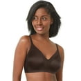 thumbnail image 1 of Bali Double Support Soft Touch Back Smoothing Wirefree Bra Warm Cocoa Brown 40B Women's, 1 of 2