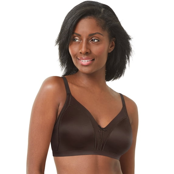 Bali Double Support Soft Touch Back Smoothing Wirefree Bra Warm Cocoa Brown 42C Women's
