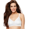 thumbnail image 1 of Bali Double Support Soft Touch Back Smoothing Wirefree Bra White 42B Women's, 1 of 2