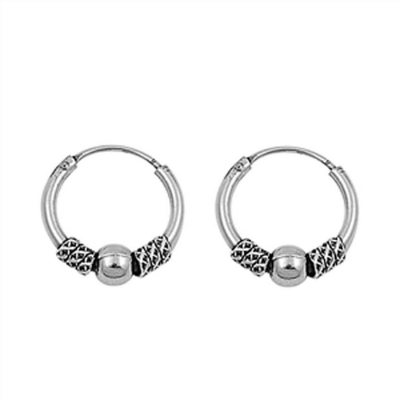 Bali Earrings .925 Sterling Silver Jewelry Female Unisex