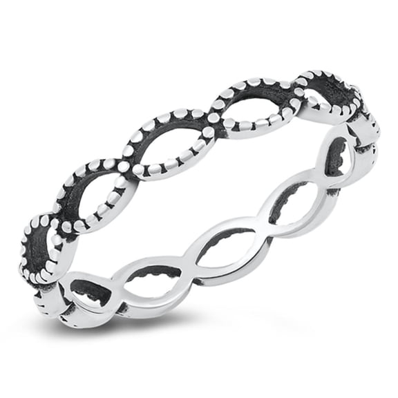 Bali Eternity Rope Infinity Ring .925 Sterling Silver Band Jewelry Female Male Unisex Size 6