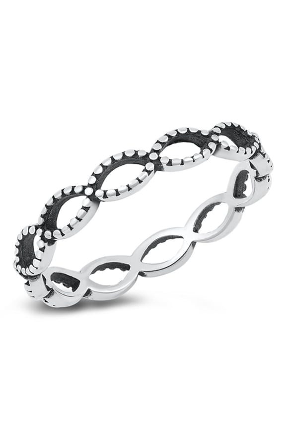 Bali Eternity Rope Infinity Ring .925 Sterling Silver Band Jewelry Female Male Unisex Size 9