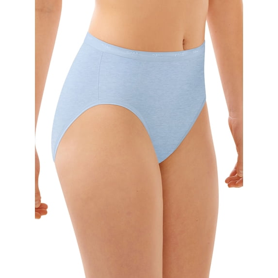 Bali Full-Coverage Hi-Cut Panty Blue Tulle Heather 7 Women's