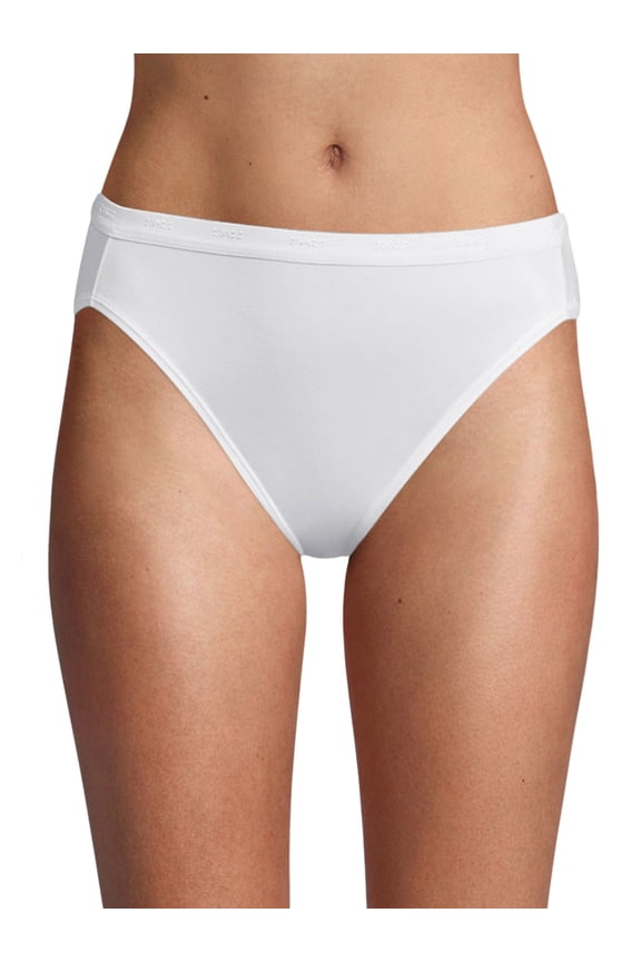 Full-Cut-Fit Hi-Cut Panty White 11 Women's