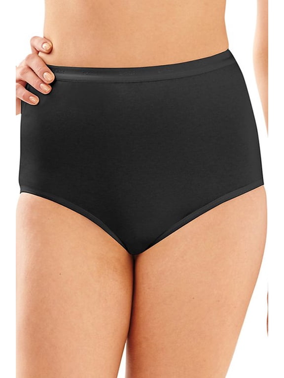 Full-Cut-Fit Stretch Cotton Brief Black 9 Women's