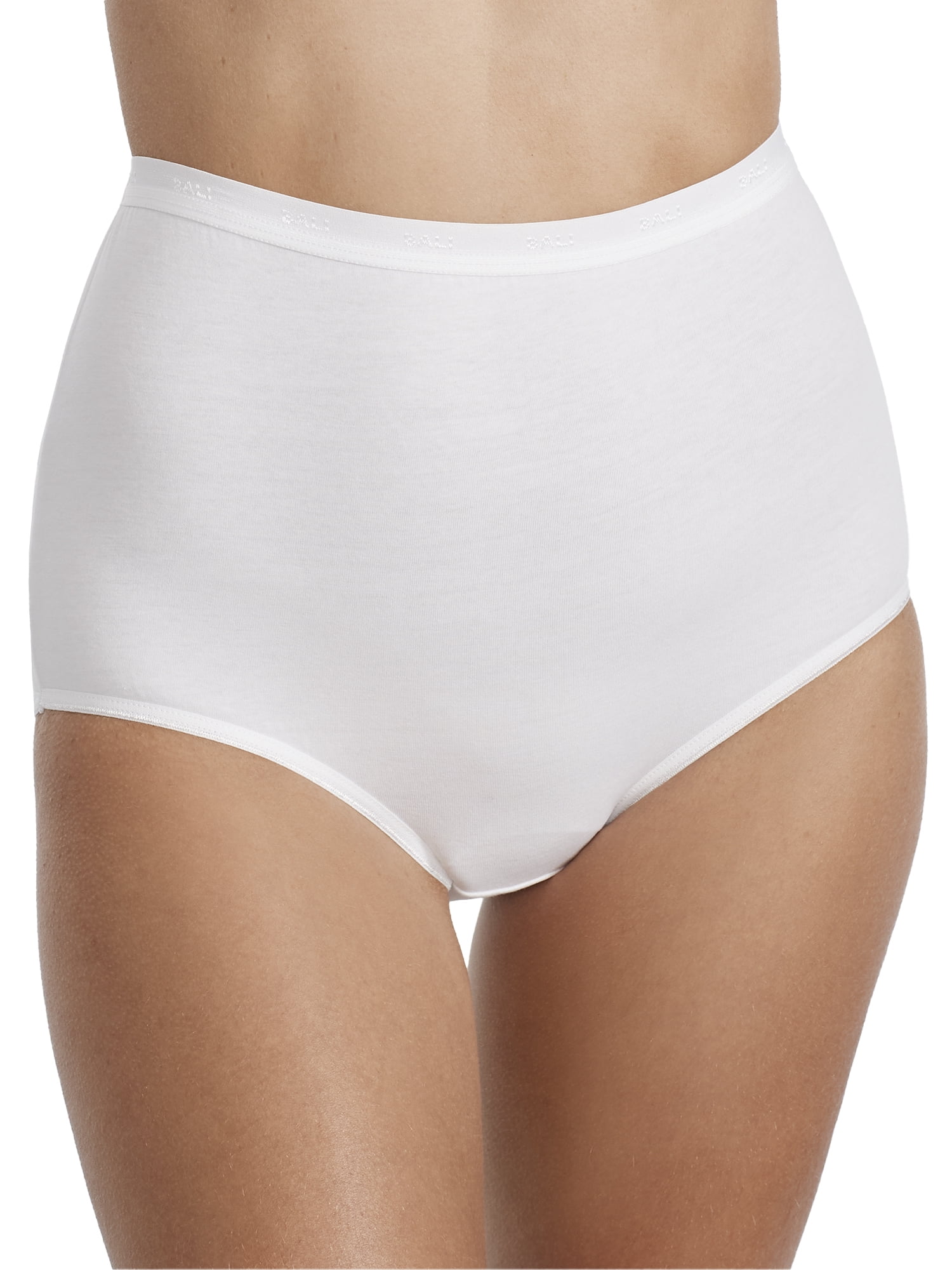 Bali Full-Cut-Fit Stretch Cotton Brief White 6 Women's