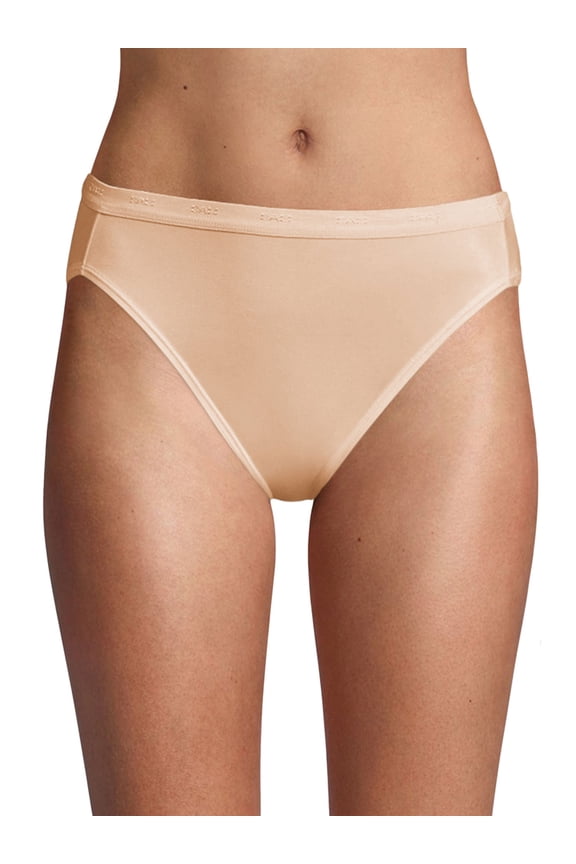 Hi-Cut Panty Full-Cut-Fit Stretch Smooth Silky Women's Underwear sz 6-14