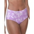 thumbnail image 1 of Bali Incredibly Soft Briefs, 3-Pack Pinky Peach/Morning Orchid w/White Leaf 7 Women's, 1 of 3