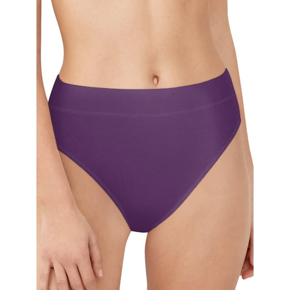 Bali Incredibly Soft Hi-Cut Panty Purple Vista 7 Women's